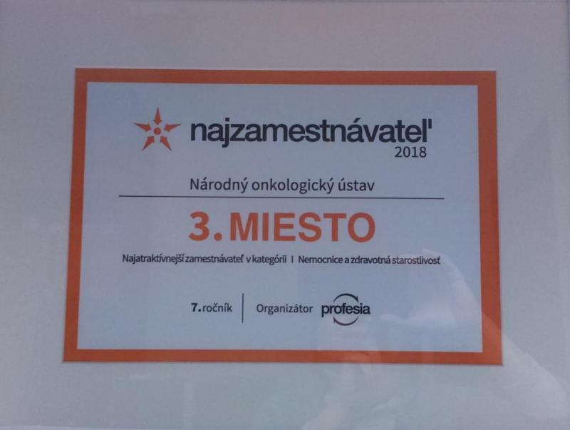 Náš ústav je tretím Najatraktívnejším zamestnávateľom spomedzi nemocníc