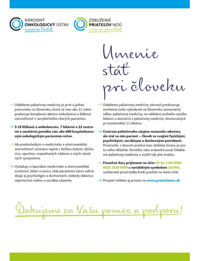Rekonštruujeme Paliatívne oddelenie